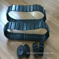 Chinese manufacturer track roller Kubota harvester track roller DC35 400*90*43 rubber track